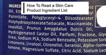 How To Read a Skin Care Product Ingredient List