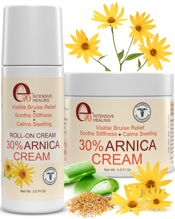 e70 30% Arnica Cream & Roll-On Combo Set