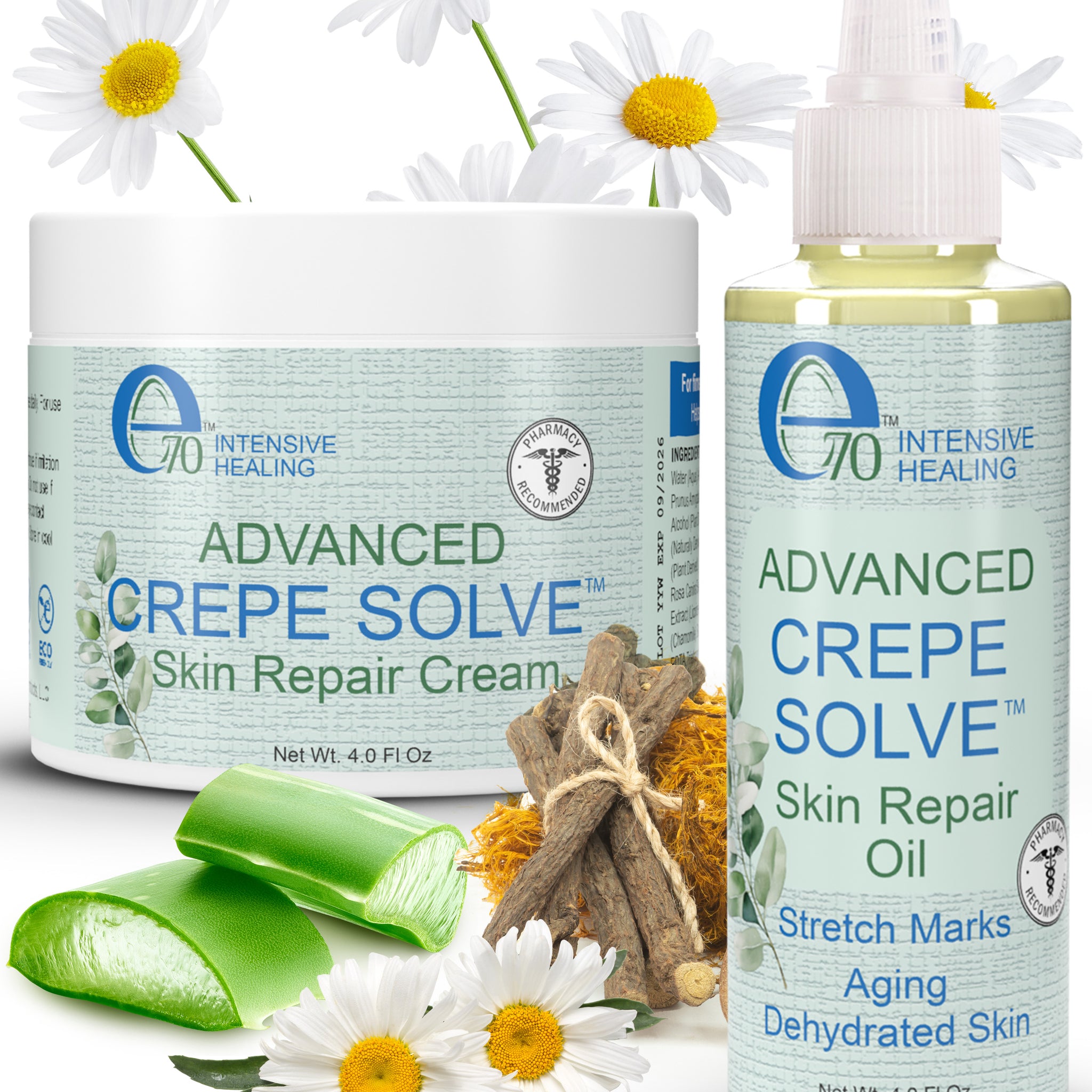 e70 Crepe Solve Skin Firming Set (Cream + Body Oil)